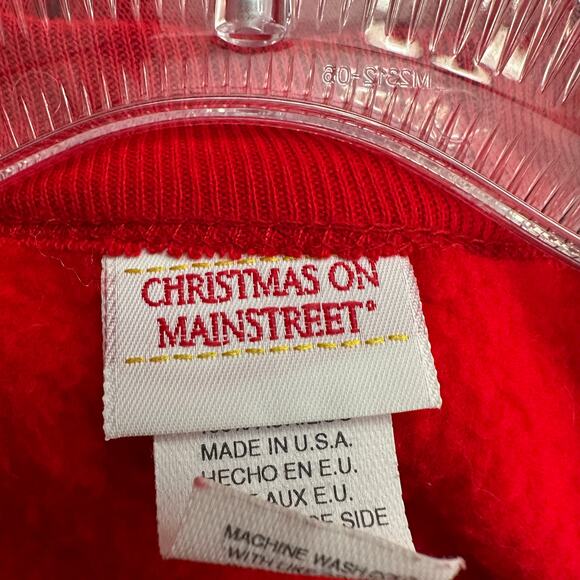 Christmas On Mainstreet Womens Vintage Holiday Sweatshirt Size XL Festive Retro - Picture 3 of 7